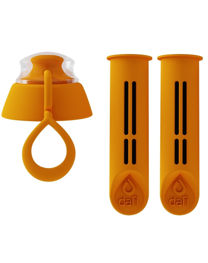 DAFI 2 filtre pentru sticla de filtrare cu capac, mandarin