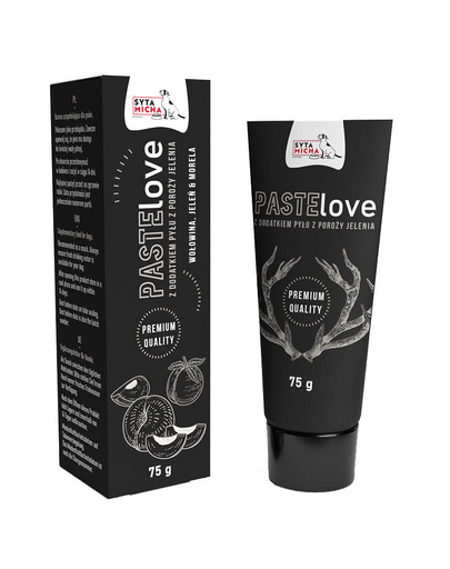 Pastă recompensă câini antrenament vită cerb și caise SYTA MICHA PasteLove 75g