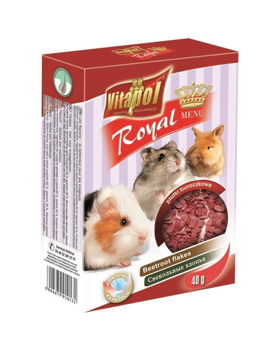 VITAPOL Menu fulgi de sfecla rosie pentru rozatoare 40 g
