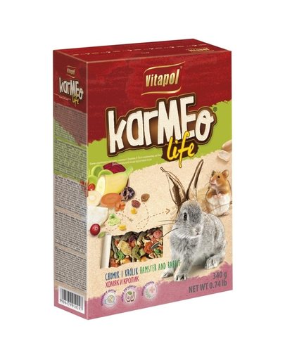 VITAPOL Hrana pentru hamsteri si iepuri, cu fructe si legume 340 g
