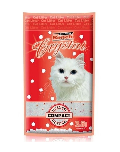 BENEK Super crystal compact silicat 7.6 l x 2 (15.2 l) Asternut pentru litiera pisici