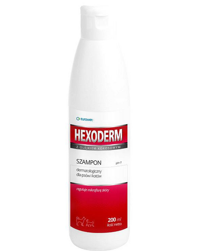 EUROWET Hexoderm șampon dermatologic câini și pisici 200 ml