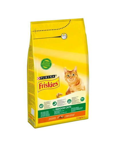 FRISKIES Indoor Hrana pentru pisici de interior, cu pui si legume 1,5 kg