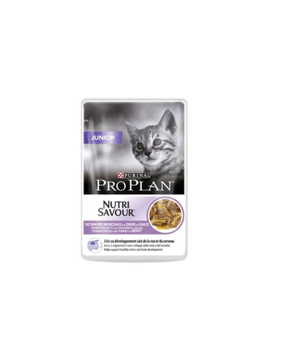 PURINA Pro Plan Junior Indyk 4 x 85 g Hrana umeda pentru pisoi, cu curcan