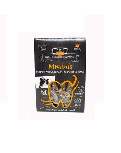 QCHEFS Mminis Recompense pentru caini talie mica, pentru igiena orala 66 g