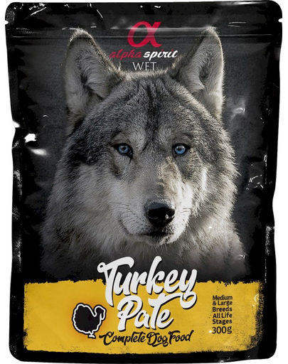 ALPHA SPIRIT Plic hrana caini, pateu de curcan 300g