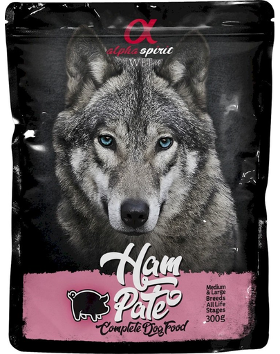 ALPHA SPIRIT Hrana umeda caini, pateu cu porc 300g