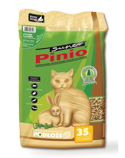 BENEK Super Pinio Peleti pentru litiera, cu ceai verde 35 L