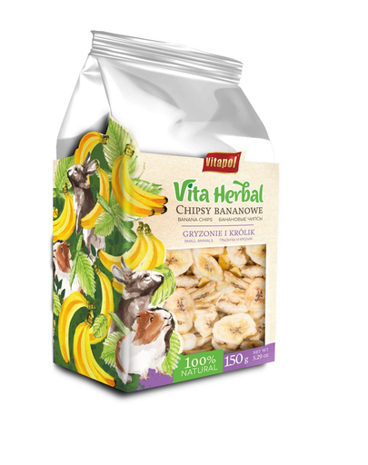 VITAPOL Chipsy banane pentru rozătoare 150 g