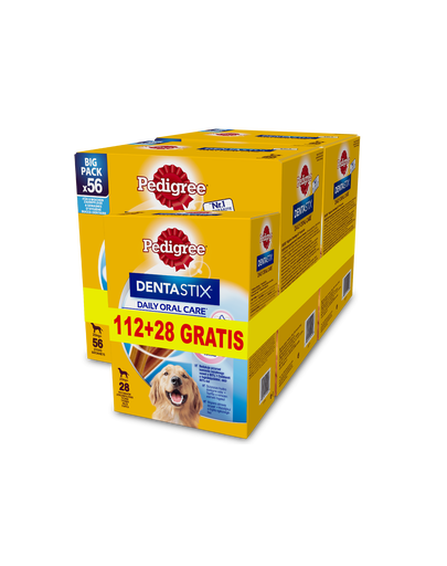 PEDIGREE DentaStix recompensa dentara pentru caini 56 x 2 + 28 GRATIS pentru rase mari