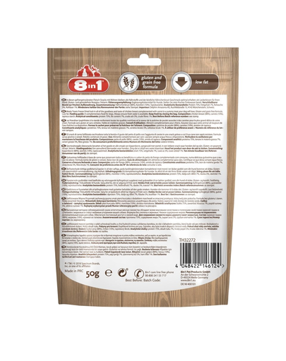 8IN1 Delicatesă uscată prin congelare cu pui și morcovi 50 g