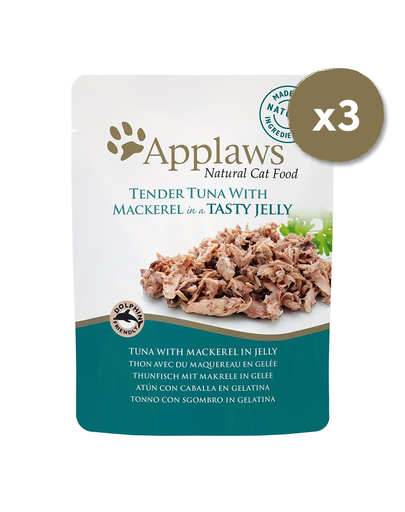 APPLAWS Cat Multipack hrană umedă pentru pisici, amestec de arome în jeleu 12 x 70 g