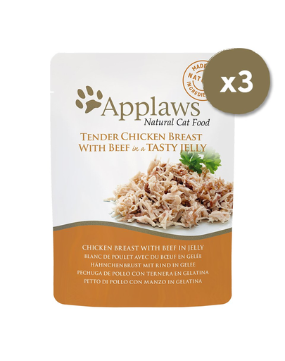 APPLAWS Cat Multipack hrană umedă pentru pisici, amestec de arome în jeleu 12 x 70 g