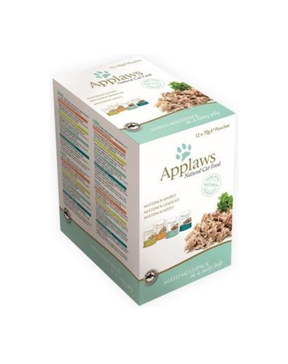 APPLAWS Hrana umeda pentru pisici, amestec, Multipack 4 x 12 x 70 g