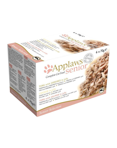 APPLAWS Cat Multipack Senior Selection hrană umedă pentru pisici vârstnice 6 x 70 g