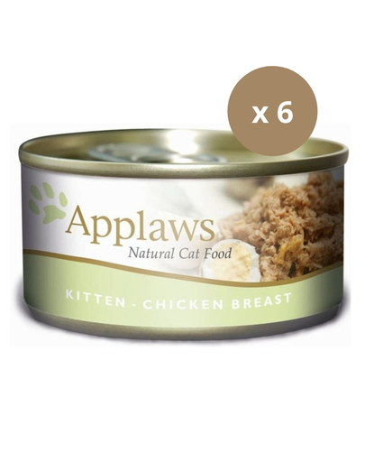 APPLAWS Hrana umeda pentru pisici, cu piept de pui, 6 x 70 g