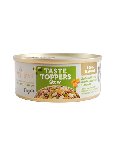 APPLAWS Taste Toppers Conserva hrana umeda caini,  Tocana de pui, miel si legume 6x156g