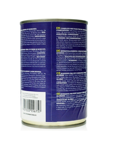 SIMPLY FROM NATURE Hrana umeda pentru caini, cu fazan si morcovi 400 g