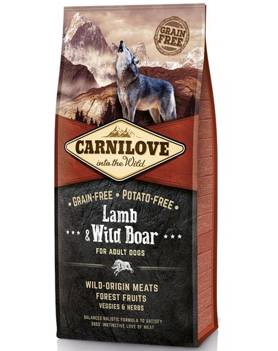 CARNILOVE hrana uscata caini adulti, cu miel si mistret 12 kg