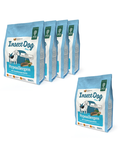 GREEN PETFOOD InsectDog hrana caini adulti Hypoallergen 5x900g