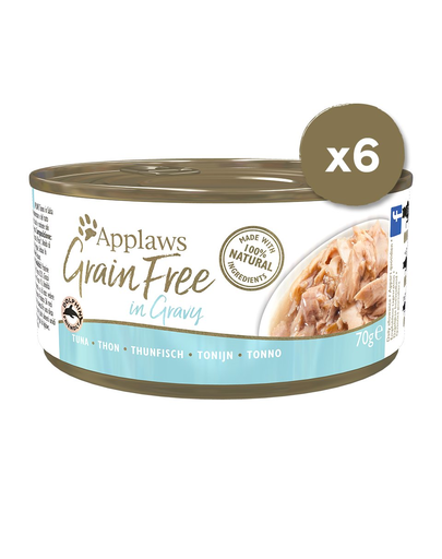 APPLAWS Hrana umeda pentru pisici, cu ton, 6 x 70 g