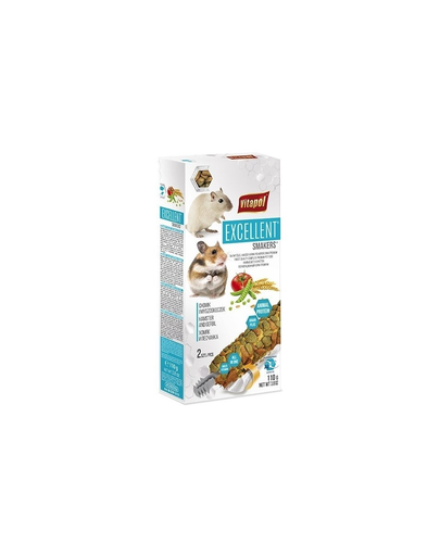 VITAPOL Smakers Excellent batoane hrana pentru hamsteri si gerbili 2 buc. 110 g