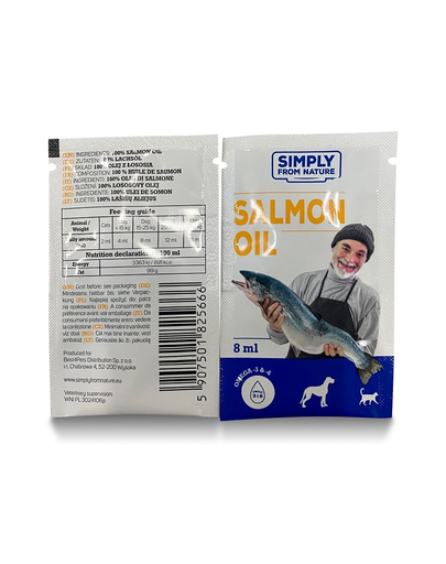 SIMPLY FROM NATURE Ulei de somon pentru animale de companie 8 ml