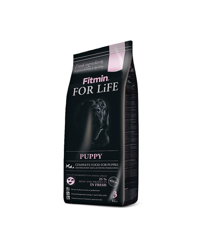 FITMIN Dog For Life Puppy 2,5 kg hrană pentru căței și pentru cățele gestante și care alăptează