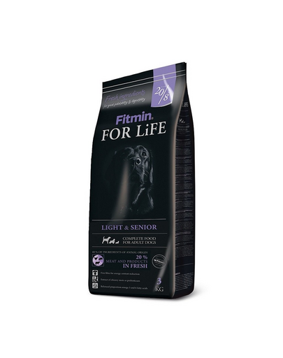 FITMIN Dog For Life Light and Senior 2,5 kg hrană pentru câini seniori
