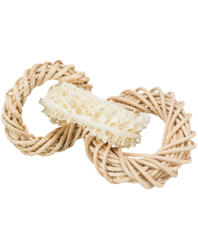 TRIXIE Jucarie naturala, diametru de 13 cm, pentru iepuri si porcusori de Guineea