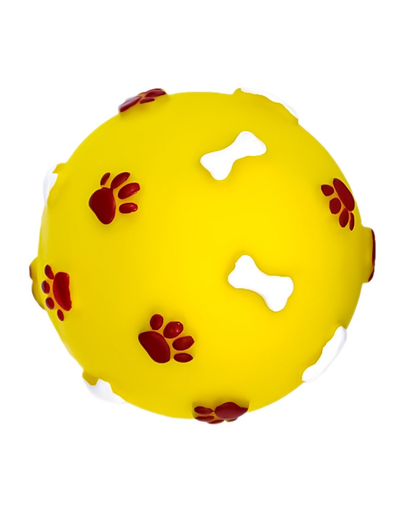 PET NOVA DOG LIFE STYLE Minge din cauciuc pentru caini, galben, 7,5cm