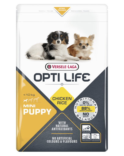 VERSELE-LAGA Opti Life Puppy Mini hrana uscata pentru caini juniori de talie mica 2,5 kg
