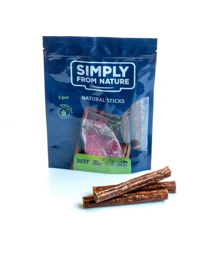SIMPLY FROM NATURE Nature Sticks cu vita pentru caini 3 buc.
