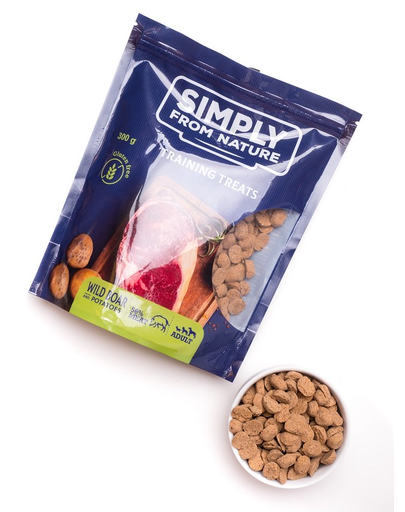 SIMPLY FROM NATURE Training Treats recmpensa cu mistret, pentru caini 300 g