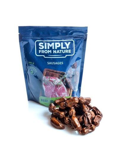 SIMPLY FROM NATURE Carnaciori cu vita pentru caini 300 g