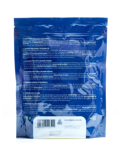 SIMPLY FROM NATURE Carnaciori pentru caini, cu carne de cerb 200 g