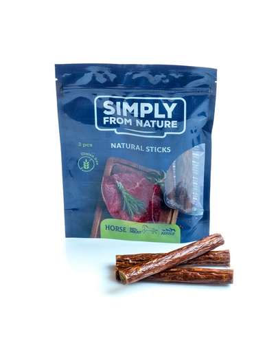 SIMPLY FROM NATURE Nature Sticks recompense pentru caini, carne de cal 3 buc.
