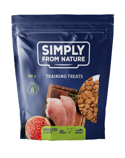SIMPLY FROM NATURE Recompense dresaj caini, pasare si trandafir 300 g