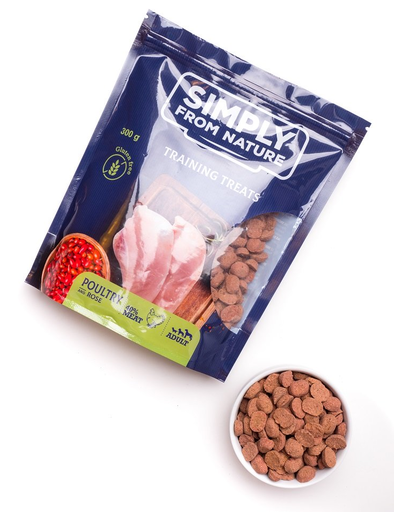 SIMPLY FROM NATURE Recompense dresaj caini, pasare si trandafir 300 g