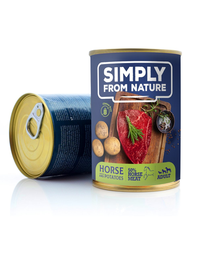 SIMPLY FROM NATURE Hrana umeda pentru caini, carne de cal si cartofi 400 g
