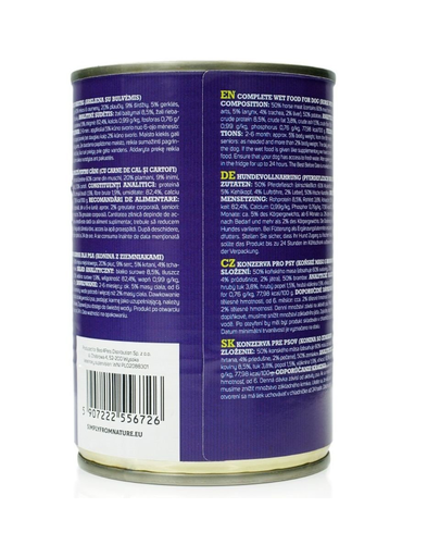 SIMPLY FROM NATURE Hrana umeda pentru caini, carne de cal si cartofi 400 g
