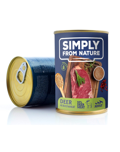 SIMPLY FROM NATURE Hrana umeda pentru caini, carne de vanat si hrisca 400 g