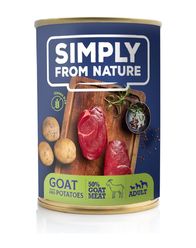 SIMPLY FROM NATURE Hrana umeda pentru caini, carne de capra si cartofi 400 g