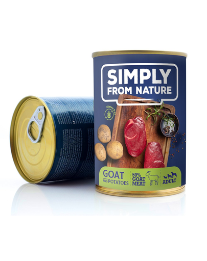 SIMPLY FROM NATURE Hrana umeda pentru caini, carne de capra si cartofi 400 g