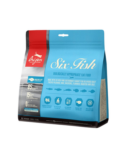 ORIJEN 6 Fish Cat 340 g Hrana uscata pisici adulte