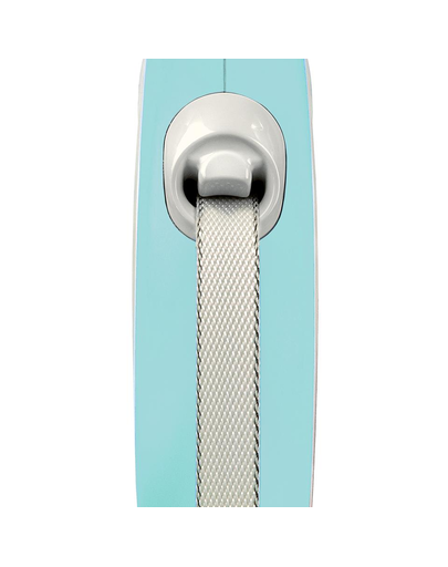 FLEXI New Comfort lesa automata cu banda pentru caini, albastru deschis cu alb, marimea S, 5 m