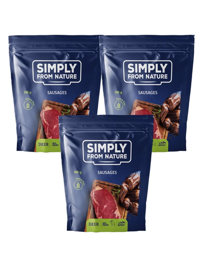 SIMPLY FROM NATURE Recompense carnaciori pentru caini, cu carne de caprioara 3x300 g