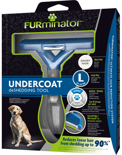 FURMINATOR perie caini cu par scurt de talie mare Undercoat deShedding Large