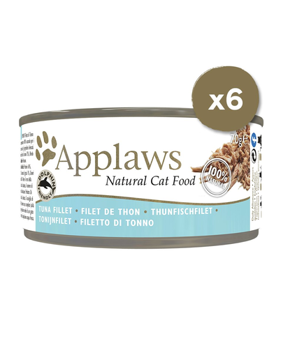 APPLAWS Hrana umeda pentru pisici, cu ton file, 6 x 70 g