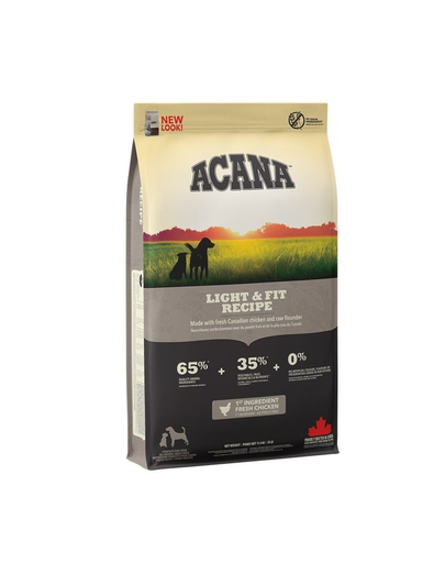 ACANA Light & Fit Dog hrana uscata caini adulti supraponderali 11.4 kg